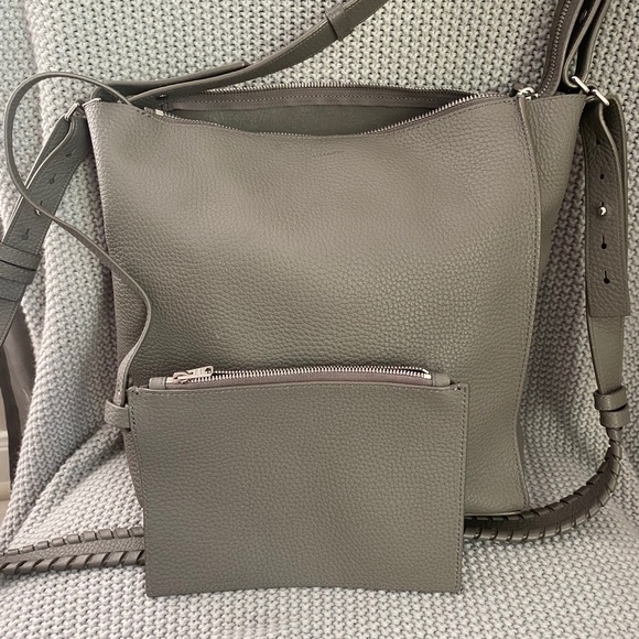 AllSaints Kita Bag Grey Leather - Picture 10 of 13